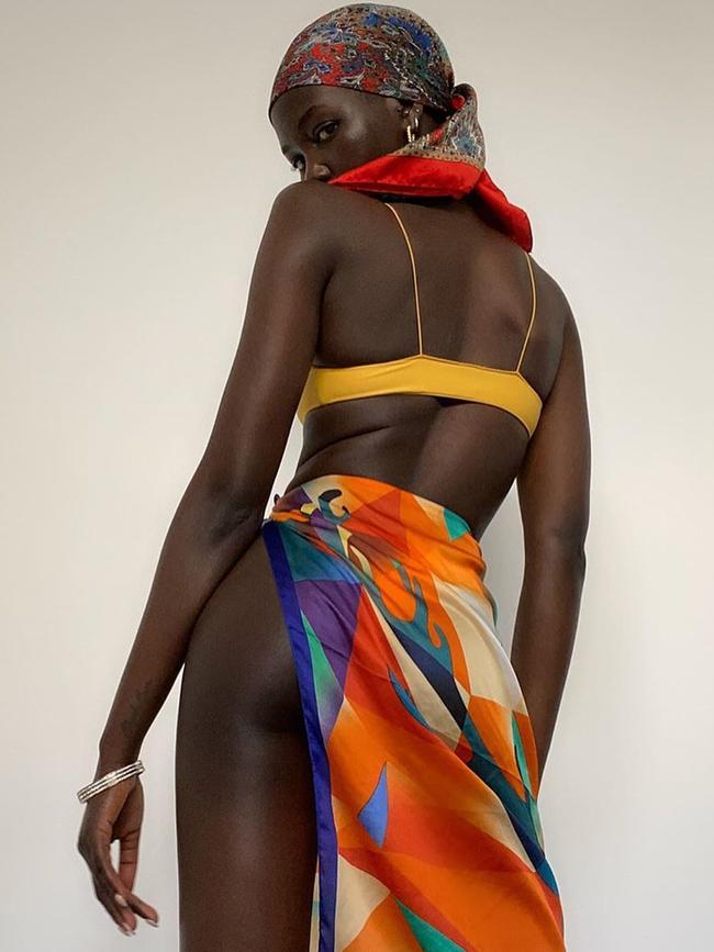 Adut Akech’s self timer shoot. Picture: Instagram