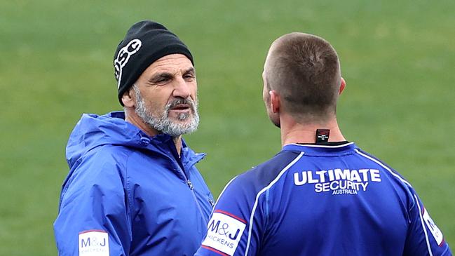 Interim Bulldogs coach Steve Georgallis won’t be part of Trent Barrett’s coaching staff next season. Picture: Phil Hillyard