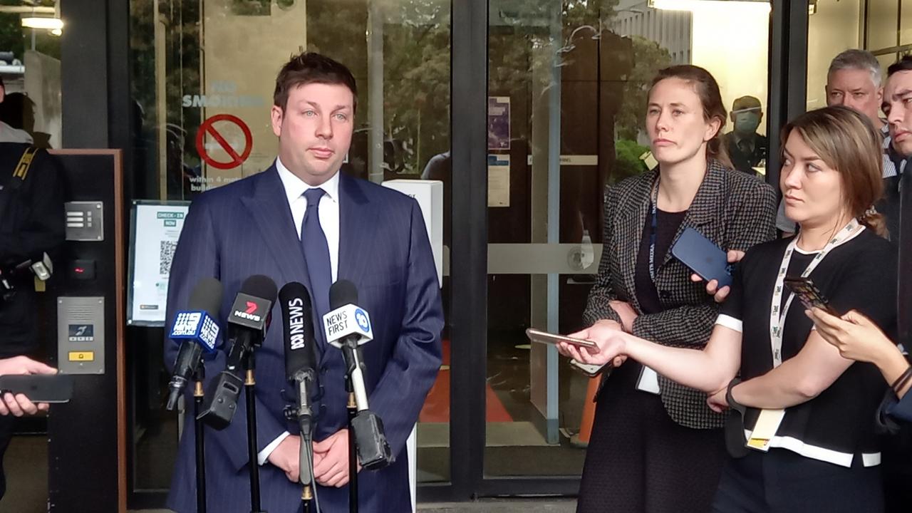 Journalists grill Mr Smith on whether Matthew Guy told him to step down at the next election.