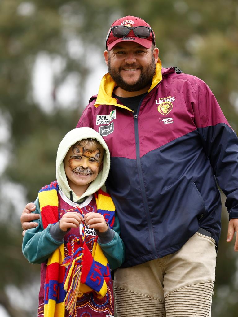 Footy fans soak up the action in SA for Saturday’s offering of Gather Round clashes. Picture: Michael Willson/AFL Photos via Getty Images)