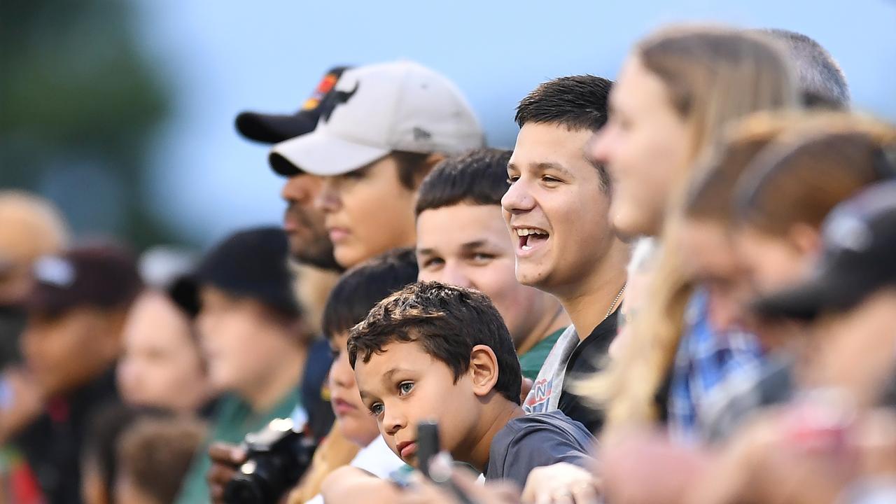 A crowd of 5527 filled BB Print Stadium on Saturday night (7 May) to watch Roosters defeat the Titans. . (Photo by Albert Perez/Getty Images)