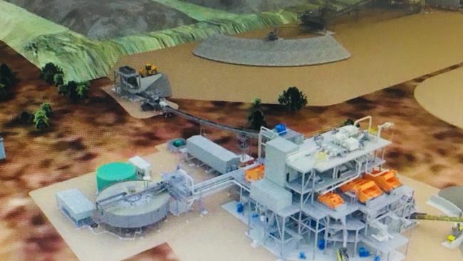 Core Lithium has been working to get its Finnis lithium project up and running about 100km south of Darwin. Picture: Supplied artist’s impression