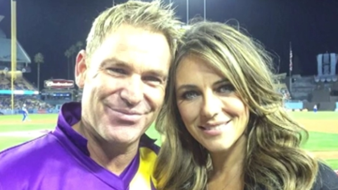 Shane Warne and Liz Hurley in the United States.