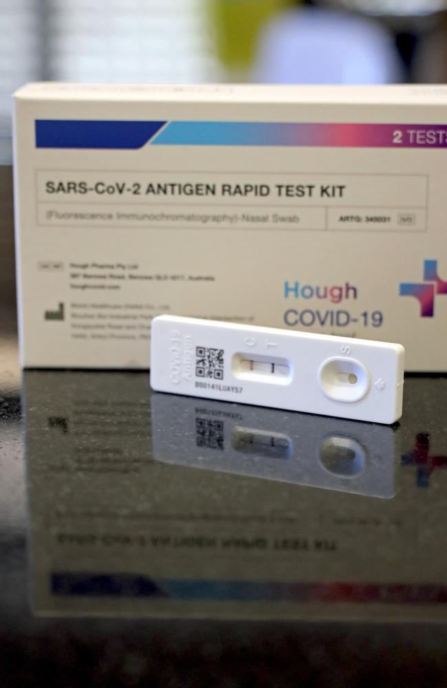 COVID-19 rapid antigen test. Picture: NCA NewsWire/Nicholas Eagar