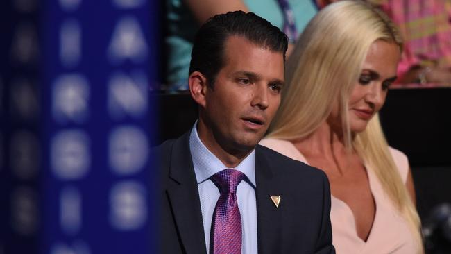 Donald Trump, Jr., son of US president Donald Trump, and his estranged wife Vanessa Trump on July 19, 2016. Picture: Timothy A. Clary/ AFP