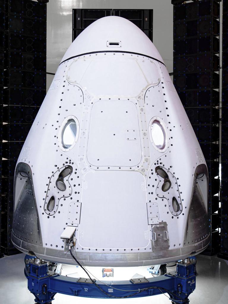 SpaceX Crew Dragon spacecraft capsule undergoing testing. Picture: SpaceX via AP