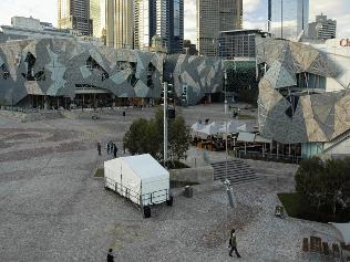 Melbourne's Federation Square has been named among the world's ten ugliest buildings by website Virtual Tourist. Picture: Warrick Attwood