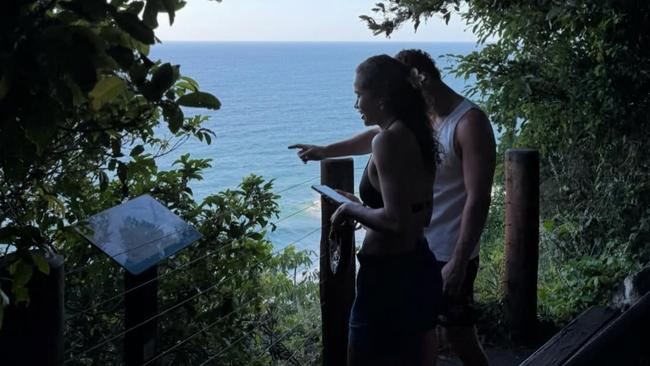 Nathan Cleary and Mary Fowler together in Burleigh. Picture: Instagram