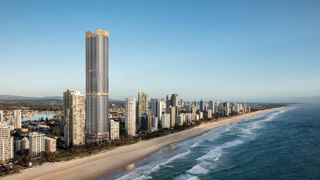 A concept image of the Ocean super-tower at Surfers Paradise.