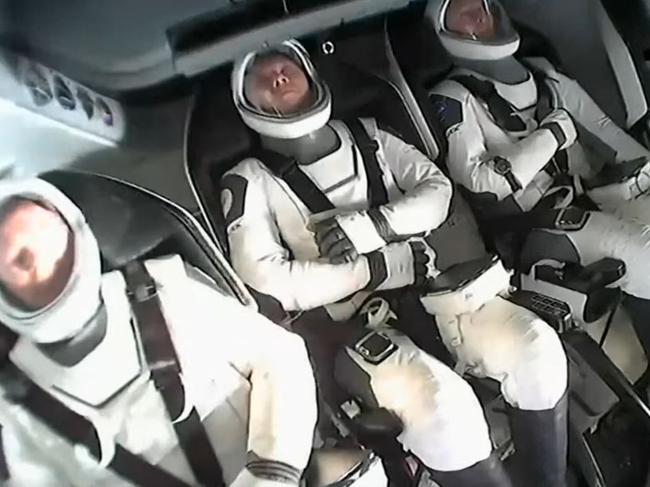 The astronauts landed back on Earth after leaving the International Space Station.