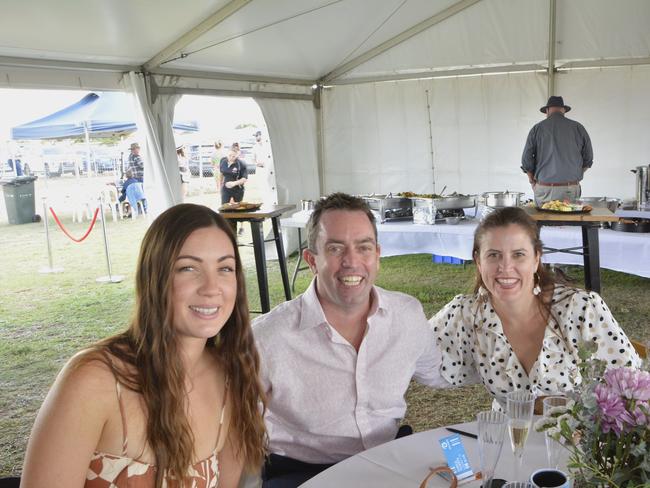 At the Clifton Races are (from left) Kate, Luke and Beth, Saturday, October 28, 2023. Picture Jessica Klein