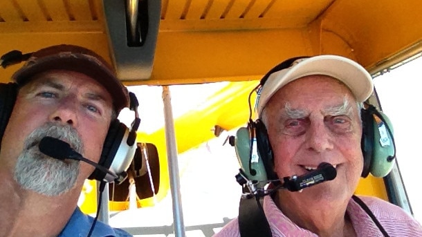 Greg Davies (left) is the chief flying instructor at the Sydney Recreational Flying Club.