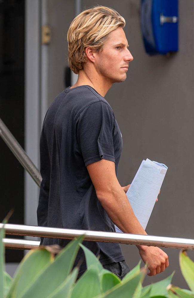 Lyons leaving the Maroochydore watch-house. Picture: Patrick Woods.