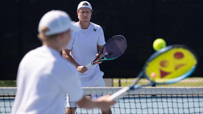 Lleyton and Cruz are set to appear in sunscreen ads for Bondi Sands, playing themselves. Picture: David Kelly