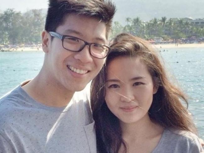Wayan Mirna Salihin, pictured with her husband, died from suspected cyanide poisoning. Picture: Supplied