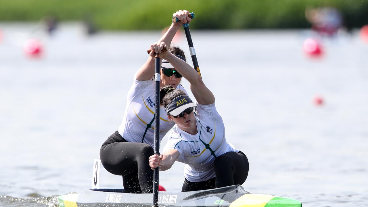 Bernadette Wallace and C2 partner Josephine Bulmer in action. Pic: Paddle Australia