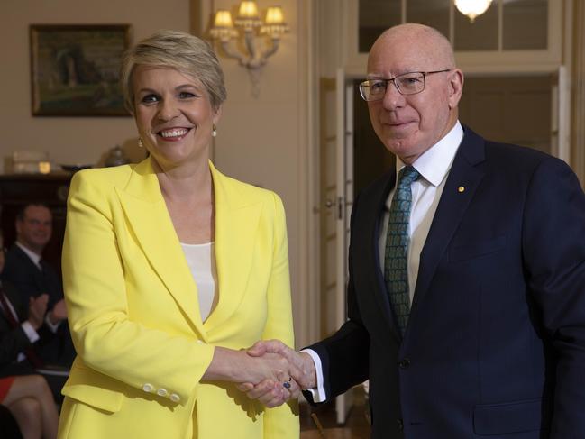 Tanya Plibersek with David Hurley. Picture: NCA NewsWire / Andrew Taylor