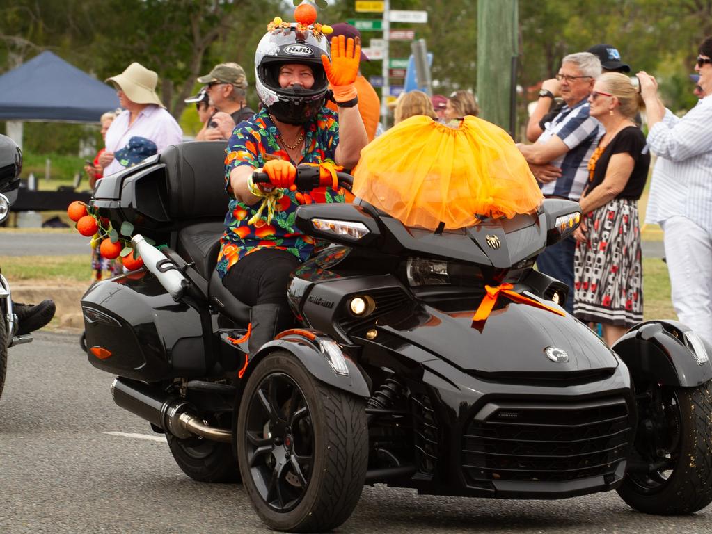 A shirt matches the theme bike at the 2023 Gayndah Orange Festival.