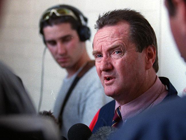 Adelaide Crows football operations manager John Reid in 2001, the season Laurence Angwin was at the club.