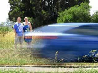 Scott and Sasha Sandford of Laidley have concerns over the safety of the Warrego Highway. Picture: David Nielsen