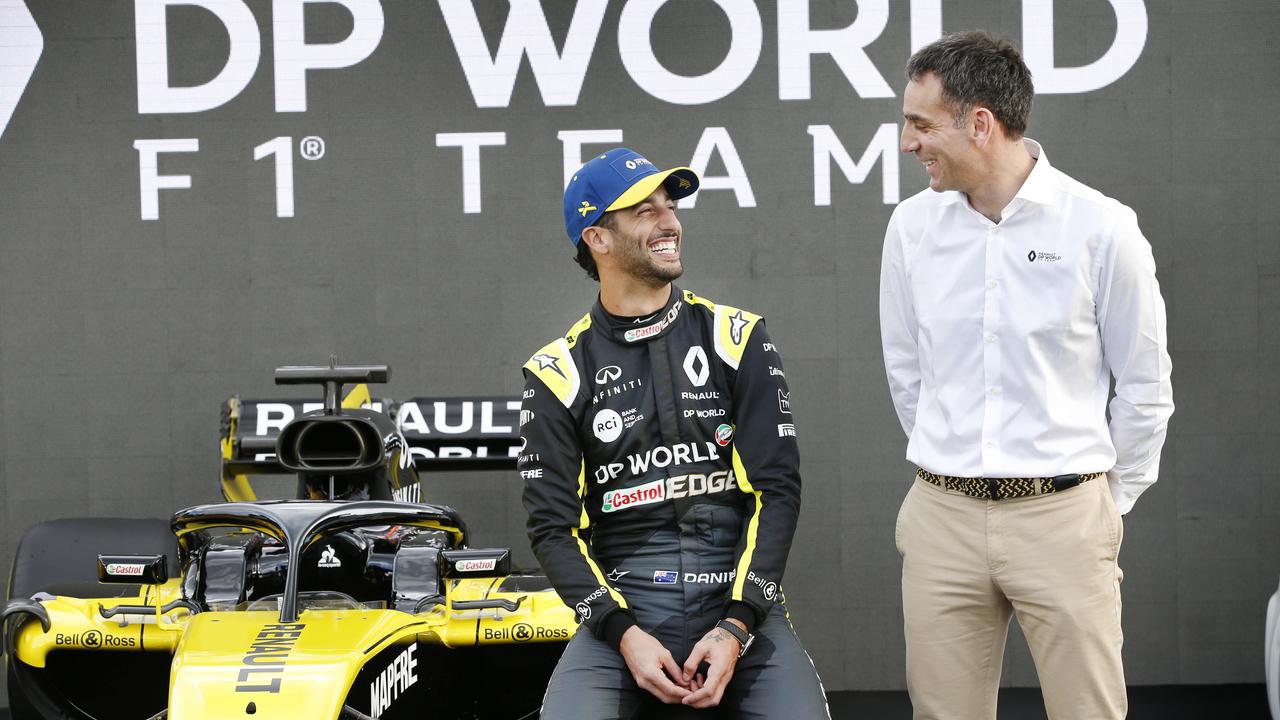 Daniel Ricciardo and Cyril Abiteboul have a podium bet going on.