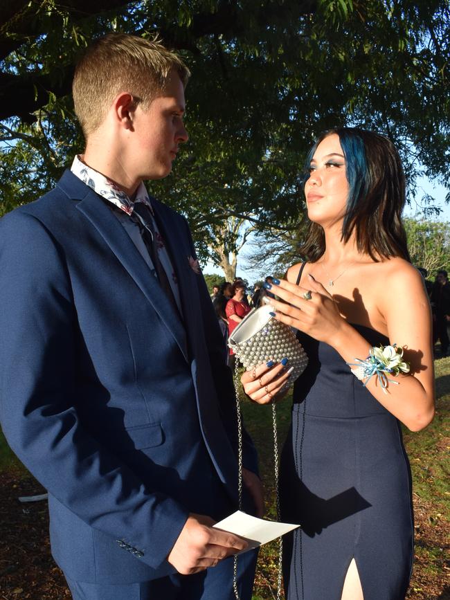Zeke Holderness and Christina Lister at the Pioneer State High School formal at the Mackay Golf Course on Friday November 20. Picture: Zizi Averill