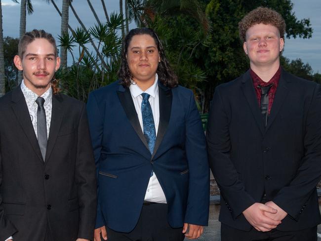 Project Booyah graduates Javaya Doyle, Andrew Cole and Cooper Linning. Picture: Michaela Harlow