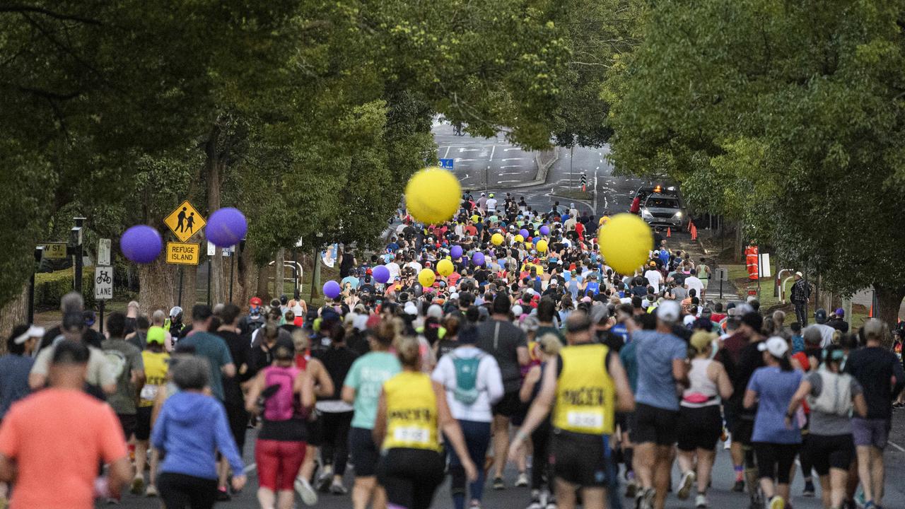 Toowoomba Marathon (and half marathon) starts on Margaret St, Sunday, May 4, 2025. Picture: Kevin Farmer