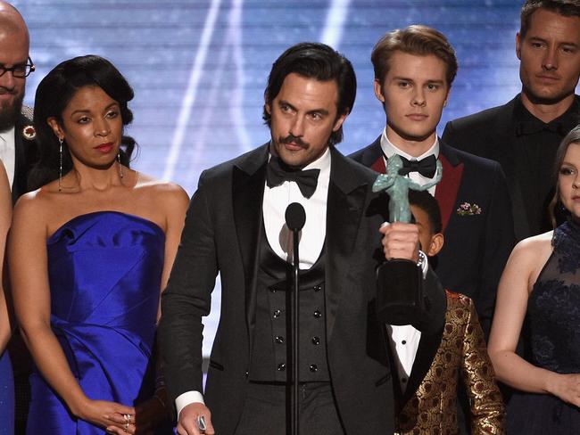 Milo Ventimiglia spoke on behalf of the cast of This Is Us. Picture: Getty Images