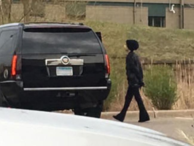 Prince is pictured here on Wednesday April 20, 2016. He was seen leaving a Walgreens pharmacy near his home in Minnesota. Picture: BackGrid