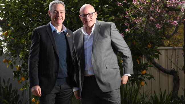 Prospect Mayor David O'Loughlin with new CEO Nigel McBride. Picture: Tait Schmaal