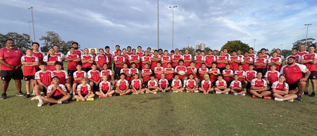 Tonga Rugby's last training before the 2024 Pacific Youth Rugby Festival in Moreton Bay.