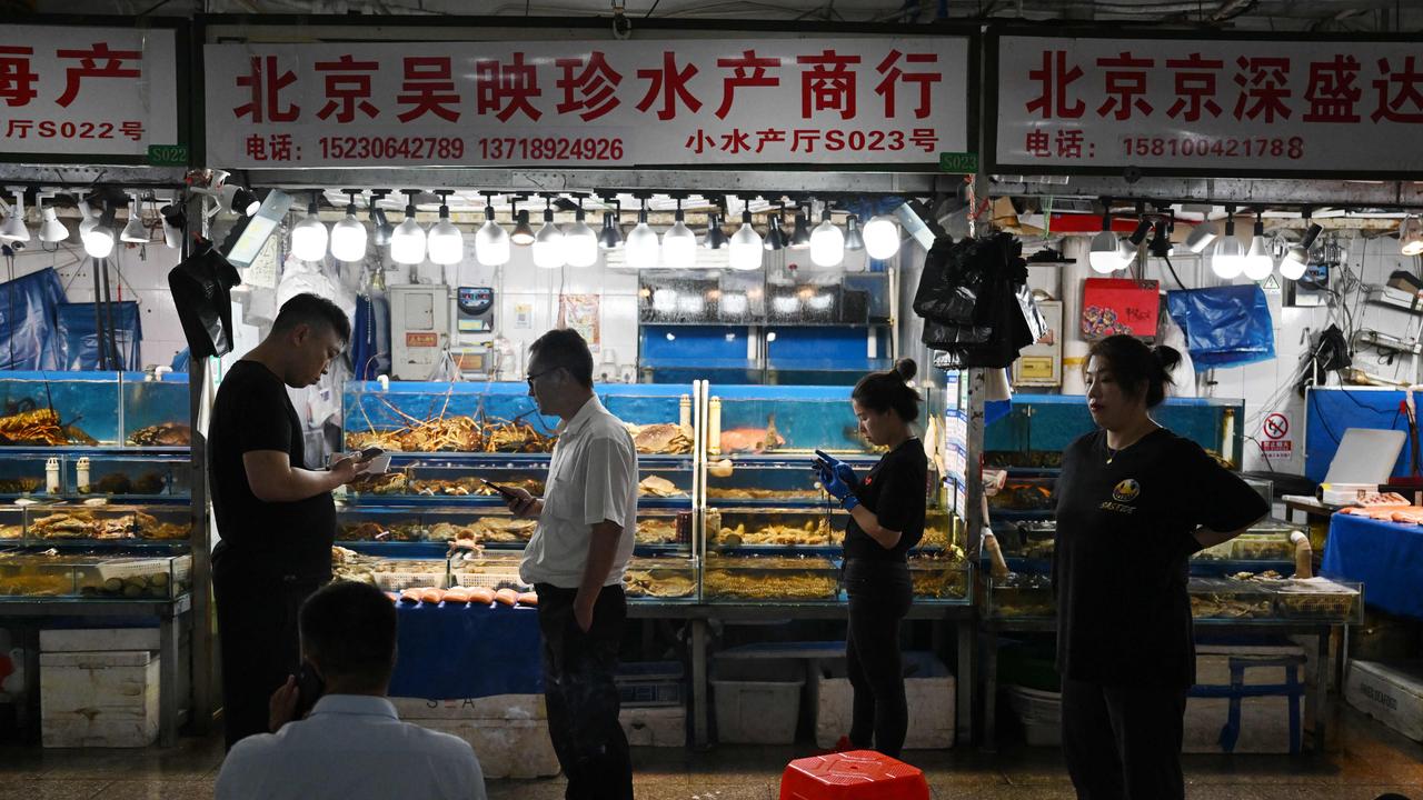 China imposed a blanket ban on Japanese seafood products – of which it is the biggest importer – after the first release of radioactive wastewater from Fukushima. Picture: Greg Baker / AFP.