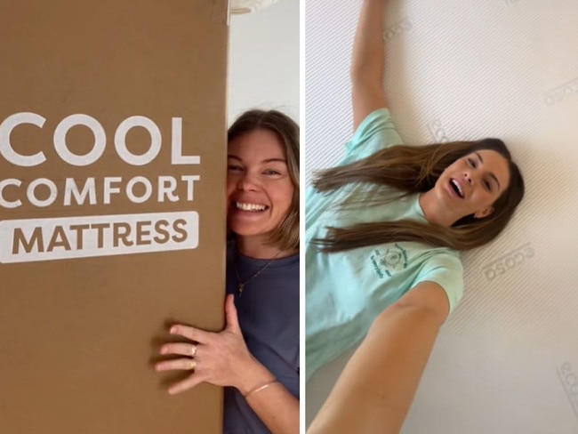 Ecosa is slashing prices sitewide for Click Frenzy. Picture: TikTok @ecosasleep @karaahansen