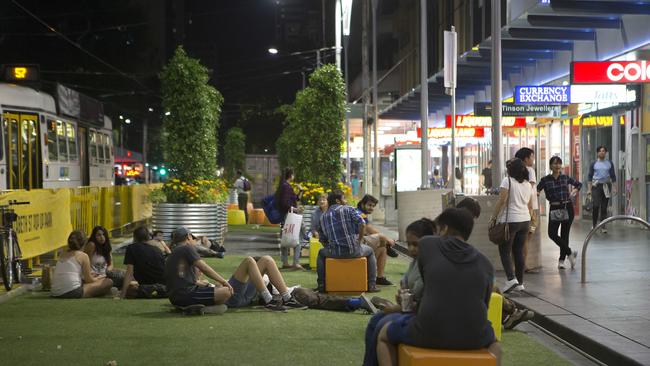 Pop up park in Elizabeth street.