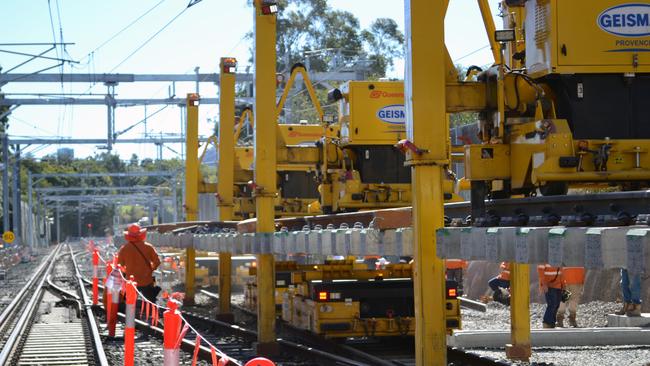 Some of the mega machines in operation on the surface during the Cross River Rail project.