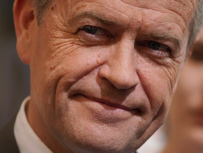 ADEL, AUSTRALIA - APRIL 16: Opposition Leader Bill Shorten is seen with Local Labor candidate for Boothby Nadia Clancy and Shadow Minister for Health and Medicare, Catherine King during a visit at Flinders University College of Medicine on April 16, 2019 in Adelaide, Australia. The 2019 Labor have committed to investing $200 million to keep pathology tests free for older Australians and Australians with cancer. (Photo by Stefan Postles/Getty Images)