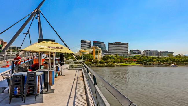 The popular cafe pit stop on Brisbane's Goodwill Bridge.