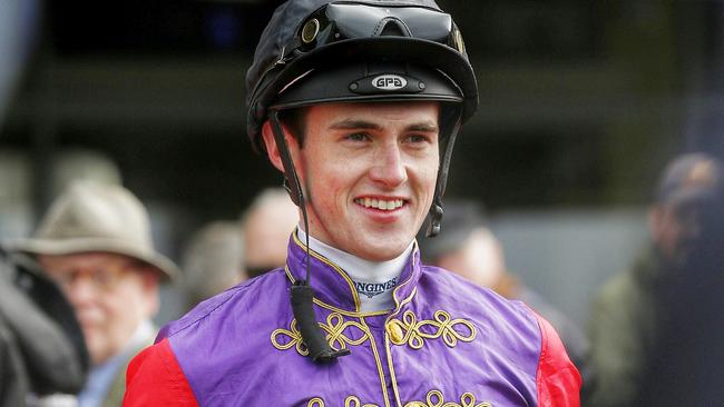 Dylan Dunn after winning on Bold Sniper. Picture: Colleen Petch.