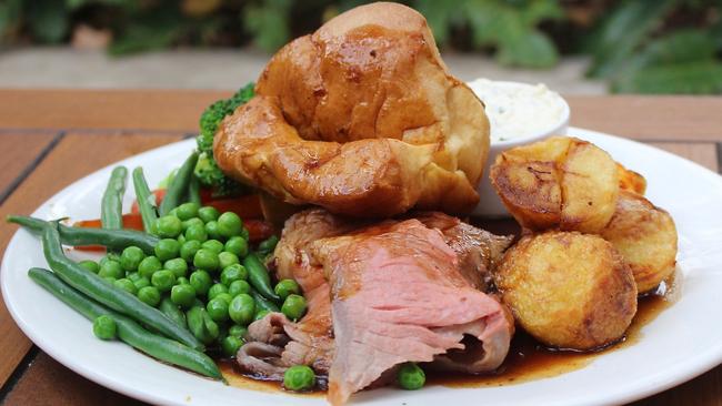 Sunday Roast with Yorkshire pudding. Picture: Lindsey Hoad