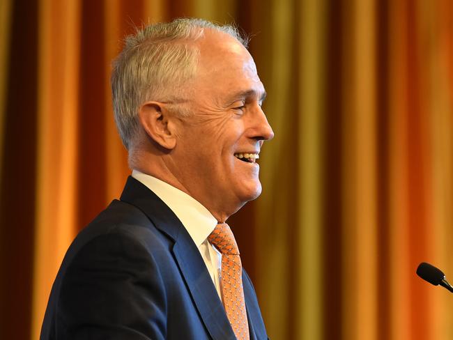 Prime Minister Malcolm Turnbull speaks at the University of New South Wales (UNSW) in Sydney, Tuesday, August 7, 2018. The Prime Minister was speaking about International Education. (AAP Image/Dean Lewins) NO ARCHIVING