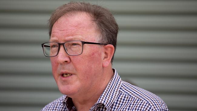 Labor candidate for Bega Michael Holland after outside Moruya RFS Hall on Thursday. Picture: Nathan Schmidt