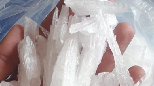 Methamphetamine crystals produced from ephedra. Picture: Supplied