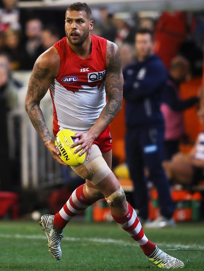 Lance Franklin needs 67 goals to take seventh on the all-time goalkicker list. Picture: Phil Hillyard