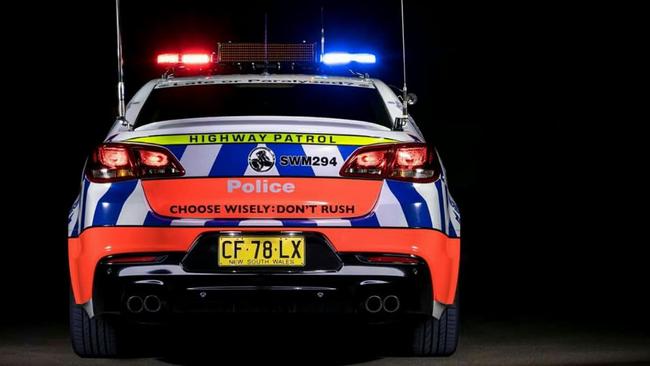 NSW Police car night