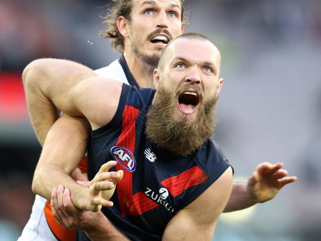 Max Gawn dominated against GWS. Picture: Michael Klein