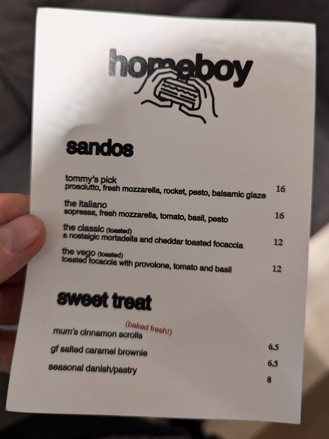 Tom Oswald is keeping Homeboy simple. The menu consists of just four sandwiches and three desserts. Picture: Supplied