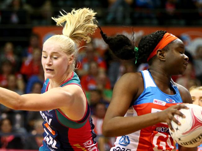 Sam Wallace starred for the Swifts in the circle against the Vixens.