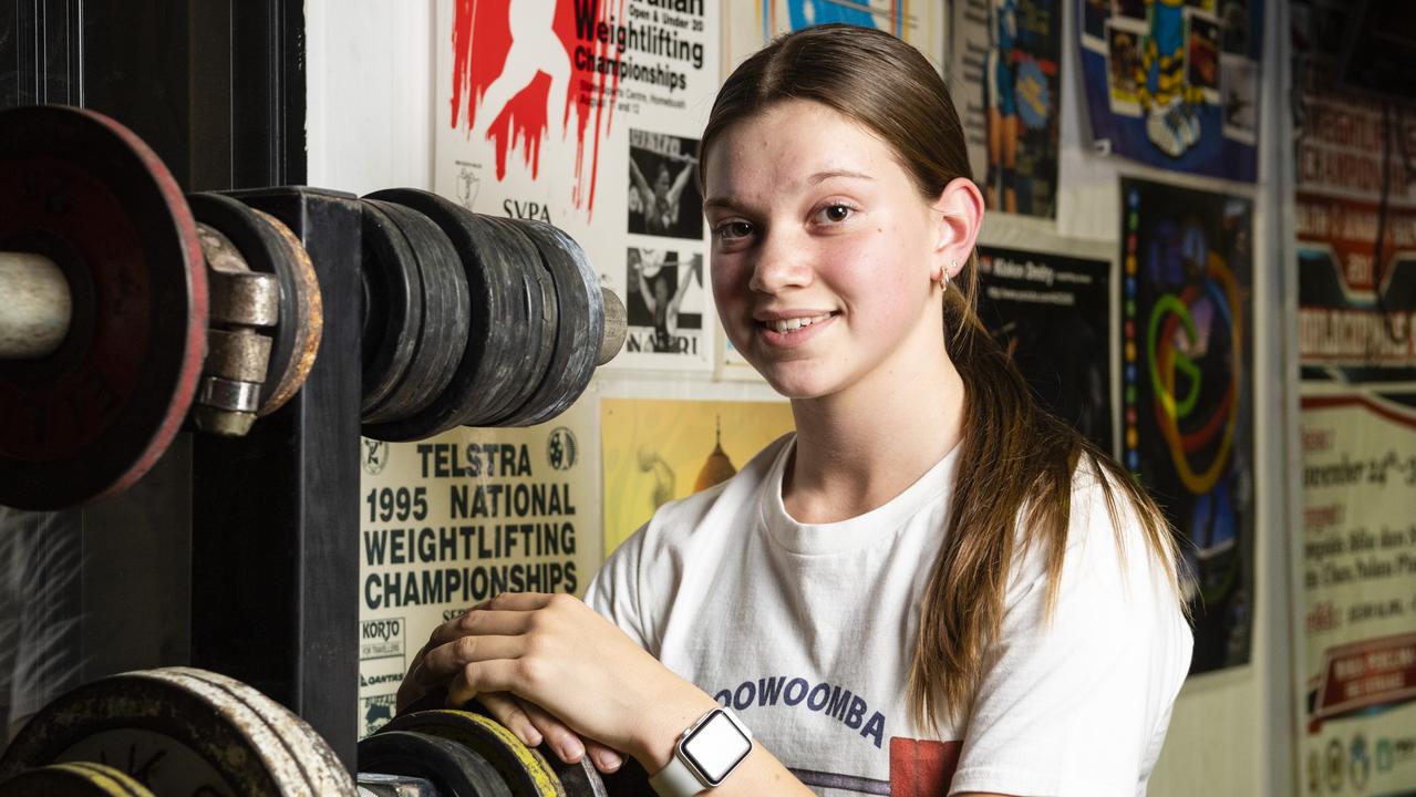 Toowoomba Weightlifting club member Sophie Daley. Picture: Kevin Farmer