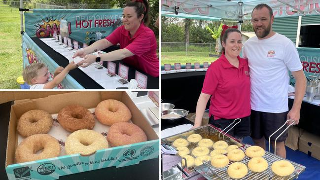 Wynnum West couple Joshua Martin and Rachael Rutkowski are the proud new owners of OMG! Decadent Donuts Brisbane East, launching February 4. Picture: Supplied